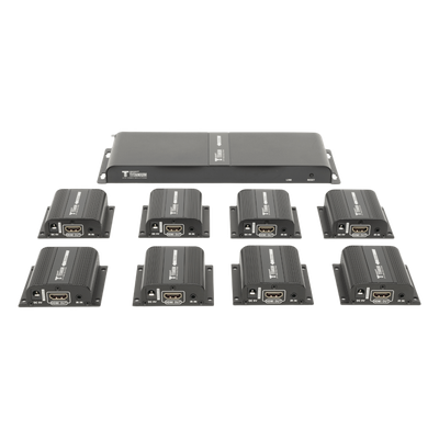 Kit Divisor y Extensor HDMI (Extender Splitter)  / Divide 1 Fuente HDMI a 8 Pantallas / Extiende la señal HDMI hasta 40 m / Resolución | SIERRA STORE