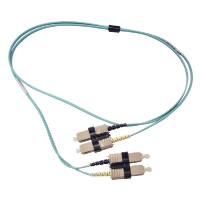 SIEMON FJ2-SCSC5L-01AQ - Jumper de Fibra Óptica Multimodo / 50/125 OM3 / SC-SC Duplex / OFNR / Aqua / 1 Metro (3.28 Pies) | SIERRA STORE