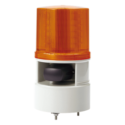 Baliza Indicadora Industrial / LED Ámbar / Sirena 105 dB / 5 Tonos / 4 Patrones / 12-24 VCD / IP Resistente a Vibraciones | SIERRA STORE