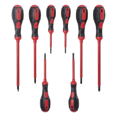 Juego de 8 Desarmadores con Aislante para Electricistas. | SIERRA STORE