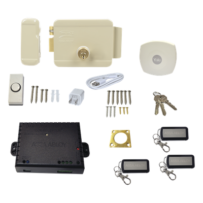 Kit Cerradura Eléctrica 321DC  Izquierda y Hub para Apertura a través de Smartphone,  Compatible con YALE CONNECT | SIERRA STORE