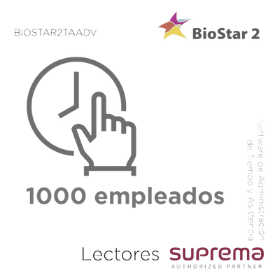 Software de Administración de Tiempo y Asistencia / Licencia Avanzada / 1000 Empleados / Horarios Fijos y Flexibles Ilimitados / | SIERRA STORE
