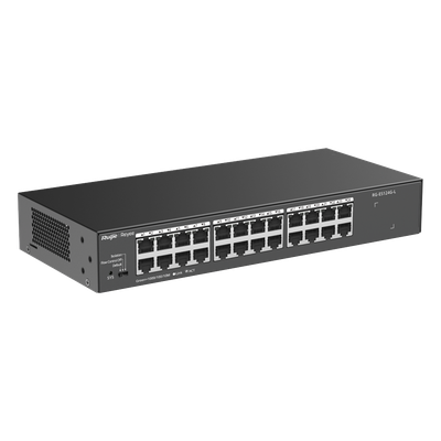 Switch No Administrable / 24 Puertos Gigabit / 48 Gbps / Sin Ventilador / Protección 4 kV | SIERRA STORE