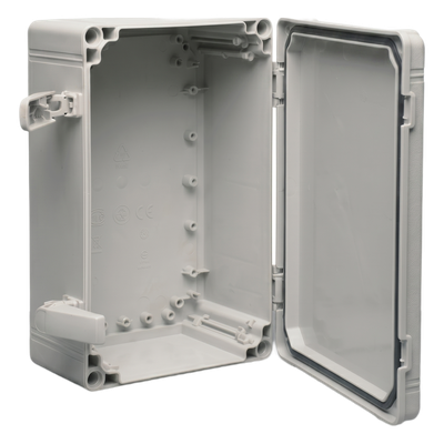 Gabinete Industrial Tipo 4X / 200 x 200 x 180 mm (7.87 x 7.87 x 7.09 in) / ABS Sin Halógenos / IP66 / Tapa Opaca con Tornillos / Panel | SIERRA STORE