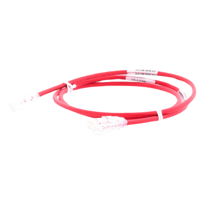 PANDUIT UTP28SP2RD - Cable de Parcheo Cat6 / UTP 28AWG Diámetro Reducido / 0.61m (2 Pies) / Rojo / LSZH-CM / PoE++ | SIERRA STORE