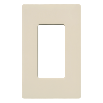 Placa de Pared / 1 Gang / Screwless / Apertura Designer / Acabado Brillante Almendra Claro / Perfil 7.6 mm | SIERRA STORE