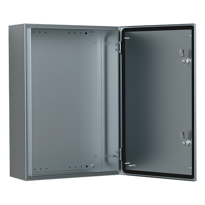 Gabinete Industrial IP66 / Acero Inoxidable 304L / 800x800x300 mm / Cerradura Doble / Puerta 130° / Placa Montaje 2 mm | SIERRA STORE