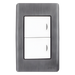 Apagador Doble / 10 A / 127 V CA / 60 Hz / Placa de Acero / 4.6 x 3.1 x 1.2 in | SIERRA STORE