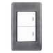 Apagador Doble / 10 A / 127 V CA / 60 Hz / Placa de Acero / 4.6 x 3.1 x 1.2 in | SIERRA STORE