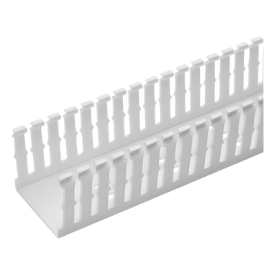 PANDUIT F3X4WH6 - Canaleta Ranurada Tipo F / 82.6 mm Ancho / 104.1 mm Alto / 1.8 m Largo / 3.25 x 4.1 x 6 ft / PVC Sin Plomo / UL94V-0 | SIERRA STORE