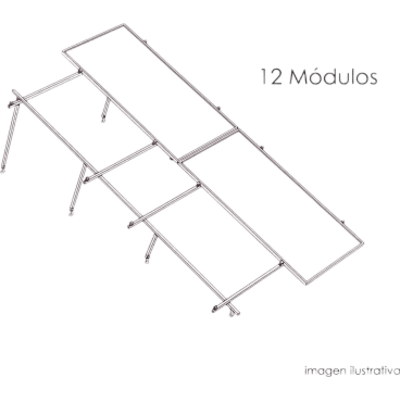 Sistema de Montaje Solar / 8 Módulos 645W / 5.16 kWp / Configuración 2x4 / Losa Plana / Resistencia Viento 170 km/h / Rieles N-S 4.72 | SIERRA STORE