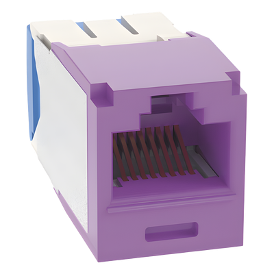 PANDUIT CJ6X88TGVL - Jack RJ45 / Cat 6A / UTP / Sin herramienta de impacto / 22-26 AWG / Violeta | SIERRA STORE
