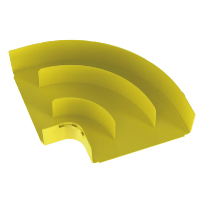 PANDUIT FRRA12X4LYL - Ángulo Recto Horizontal / 90° / Para Canaleta 12x4 / Radio de Curvatura 50.8 mm / ABS 94V-0 / Color Amarillo | SIERRA STORE