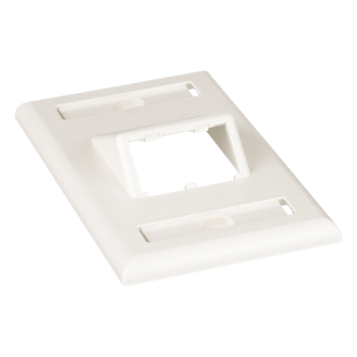 PANDUIT CFPSL2IWY - Placa de Pared Vertical / 2 Puertos Mini-Com Inclinados / ABS / Blanco Mate / Con Etiquetas | SIERRA STORE