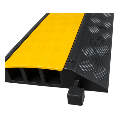 ACCESSPRO AC903-V2 - Protector de Cable / 3 Canales / Carga 5 Toneladas / Canal 30x30 mm / Base Goma y Tapa Plástico / 90 cm Largo / | SIERRA STORE