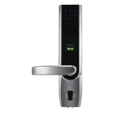 Cerradura autónoma izquierda bluetooth de huella digital, tarjeta de proximidad y contraseña / APP ZKSmarKey | SIERRA STORE