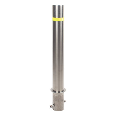 ACCESSPRO XB-900-F - Bolardo Fijo / Acero Inoxidable 304 / 900 mm (35.4 in) / Diámetro 114 mm / Espesor 2 mm / Acabado Pulido | SIERRA STORE