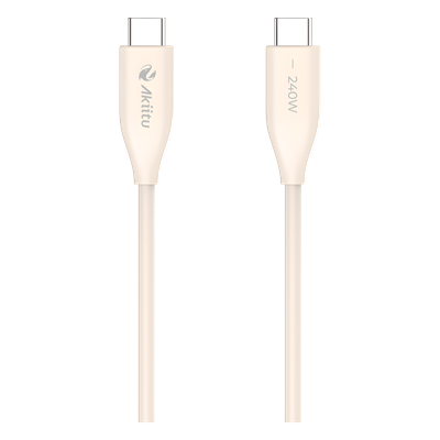 Cable de Carga USB-C a C / 240W / 1.5 m (4.92 ft) / GaN / Transferencia 480 Mbps / Silicona Anti-Enredos / Conectores Aluminio | SIERRA STORE