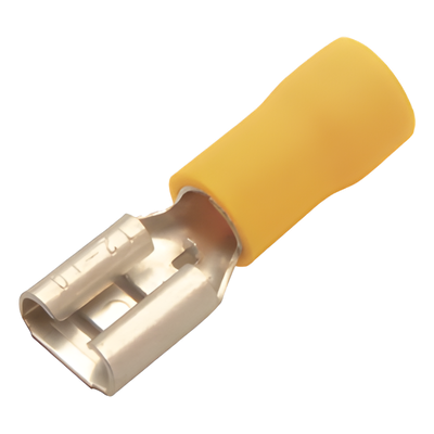 Terminal Hembra Aislada / 0.250 pulgadas / Calibre 12 - 10 AWG / Push-On / Paquete 25 piezas | SIERRA STORE