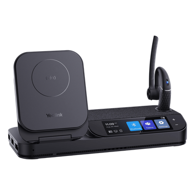Auricular Bluetooth Mono / Cancelación de Ruido 4-Mic Beamforming / Estación Táctil 3" / Carga Inalámbrica Qi / 10h Autonomía + 20h | SIERRA STORE