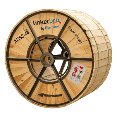 Cable de Fibra Óptica ADSS / Monomodo G.652D / 48 Hilos / Armadura Anti-Roedor / Span 200 m (656.2 ft) / 4 km / Tensión 7000N | SIERRA STORE