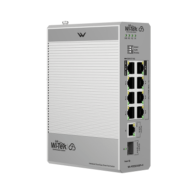 Switch Industrial PoE / 8 Puertos Gigabit PoE / 270W Budget / Uplink SFP / DIN-Rail / -30°C a 65°C / Fanless | SIERRA STORE