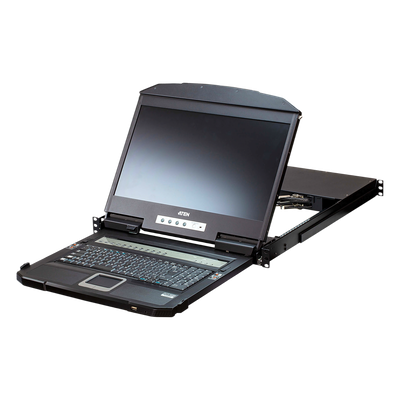 KVM Switch LCD 18.5" (7.3 in) | Consola Dual Rail 1U | 4 Puertos USB HDMI | Multi-View Quad-PiP-PbP-PoP | Resolución 1920x1200 @ 60Hz | SIERRA STORE
