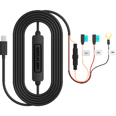 HIKVISION AE-DF7351(TYPE-C) - Convertidor Buck DC-DC / Entrada 12-24V DC / Salida 5V Type-C / Protección Batería 11.3V / Cable 3.4 m | SIERRA STORE