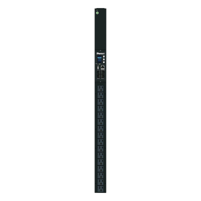 PANDUIT P16D20M - PDU Monitoreable / 16 Salidas NEMA 5-20R / Entrada NEMA 5-15P / 120 Vca / 15 A / 1.4 kVA / Instalación Vertical | SIERRA STORE