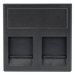 Módulo de Placa con Guardapolvo / 2 Espacios Keystone RJ45 / 45×45 mm / 8.5 mm Profundidad / Compatible Cajas Teleblock y Ofiblock | SIERRA STORE