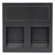 Módulo de Placa con Guardapolvo / 2 Espacios Keystone RJ45 / 45×45 mm / 8.5 mm Profundidad / Compatible Cajas Teleblock y Ofiblock | SIERRA STORE