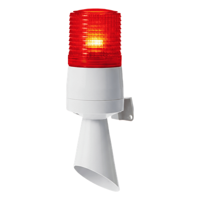 Torre de Señalización LED / Luz Ø60 mm (2.36 in) / Buzzer 95 dB / IP54 / 110 VCA / Rojo | SIERRA STORE