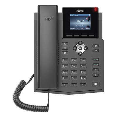 Teléfono IP / 4 Líneas SIP / Pantalla LCD Color 2.4 pulgadas / Audio HD G.722 y Opus / Conferencia 3 Vías / PoE 802.3af / OpenVPN / | SIERRA STORE