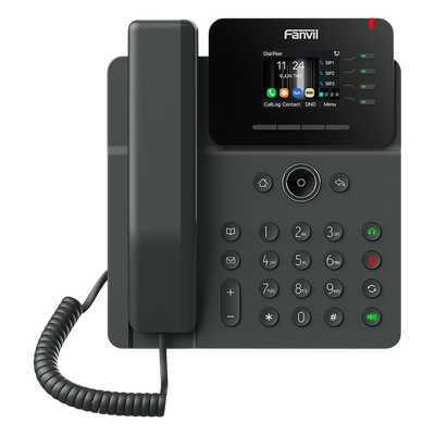Teléfono IP Empresarial / 4 Líneas SIP / Pantalla Color 2.4" / Puertos Gigabit / PoE / Conferencia 6 Vías | SIERRA STORE