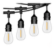 Guirnalda Serie de 24 Luces LED de 24 W / Longitud de 14.6 m (47.9 ft) con 24 Focos S14 / 2700 K Luz Cálida / 111 lm / IP65 Interior y | SIERRA STORE