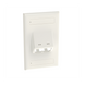 PANDUIT CFPSL2WHY - Placa de Pared Vertical / 2 Puertos Mini-Com Inclinados / ABS / 2.75 x 4.5 in / Con Etiquetas / Blanco | SIERRA STORE