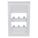 PANDUIT CFPE6WHY - Placa de Pared Vertical Ejecutiva / 6 Puertos Mini-Com / Perfil Elevado / 69.8 x 114.3 mm (2.75 x 4.5 pulg.) / | SIERRA STORE