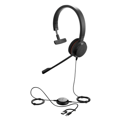 Headset Profesional Mono / USB-C/A / Cancelación de Ruido / Certificación Microsoft Teams / Altavoces 28 mm | SIERRA STORE