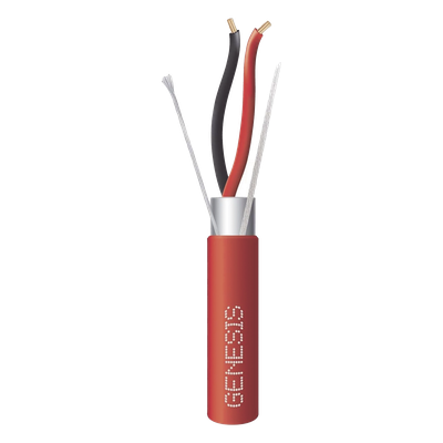 Cable FPLP / 2 x 14 AWG / Blindado / 305 m (1000 ft) / Plenum / Rojo / Detección de incendio y evacuación | SIERRA STORE