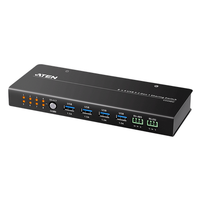 Conmutador de Uso Compartido USB 3.2 Gen 1 Industrial | 8 Puertos para Computadoras | 4 Puertos para Dispositivos | 5 Gbps | Selección | SIERRA STORE