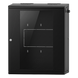 Gabinete Rack / 16 UR / Montaje Pared / Puerta Cristal Templado / Carga 80 kg / Abatible 120° / Ventilación 120 mm | SIERRA STORE