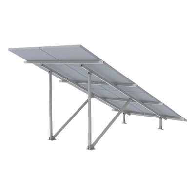 Montaje para Panel Solar / Riel 5 de 2.7m (8.9 ft) / 2x2 Módulos / Espesor 30-35mm / Viento 151 km/h (94 mph) / Inclinación 25° | SIERRA STORE