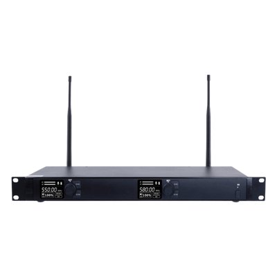 Receptor Inalámbrico Dual Canal / U-Band Digital / 4 Bandas 470-830 MHz / Modulación pi/4-DQPSK / Pantalla TFT-LCD 2.2" / | SIERRA STORE