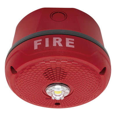 Sirena con Estroboscópico LED / Montaje en Techo / Nivel de Candelas Seleccionable / 2 Cables / Uso Exterior / Diseño de Baja Intrusión | SIERRA STORE