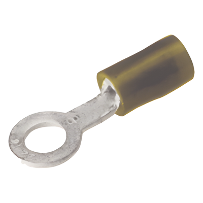 Zapata Terminal Aislada / Ojillo 1/4" (6 mm) / Calibre 12-10 AWG / Barril Largo 34 mm (1.32 in) / Cobre Galvanizado Electrolítico | SIERRA STORE