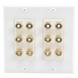 Placa de Pared para Altavoces / 12 Postes Tipo Banana / 6 Canales / Conectores Chapados en Oro / Instalación sin Soldadura | SIERRA STORE