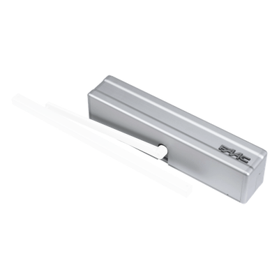 Operador para Puertas Batientes / Motor 24V / 110 VAC 100W / Apertura 100° / Frecuencia de Uso 100% / IP23 Interior / Dimensiones | SIERRA STORE