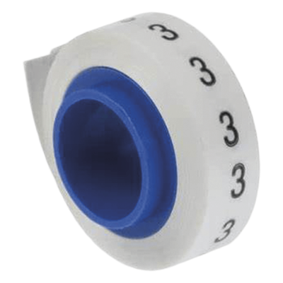 PANDUIT PMDR-3 - Rollo de Etiquetas Marcadoras / Pre-Impresas Número 3 / Poliéster Blanco / 2.4 m (7.87 pies) | SIERRA STORE