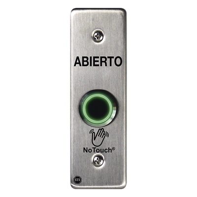 Botón de Salida NoTouch / Sensor IR / Acero Inoxidable 304 / Contacto Seco / LED Dual / Montaje Delgado 0.26" | SIERRA STORE