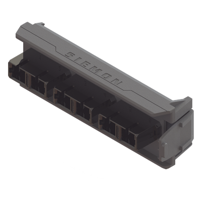 SIEMON LVA06-SCB-BM-A - Placa Acopladora / 3 Conectores Dúplex SC / 6 Hilos Fibra / Monomodo o Multimodo / No Shuttered / Negro | SIERRA STORE